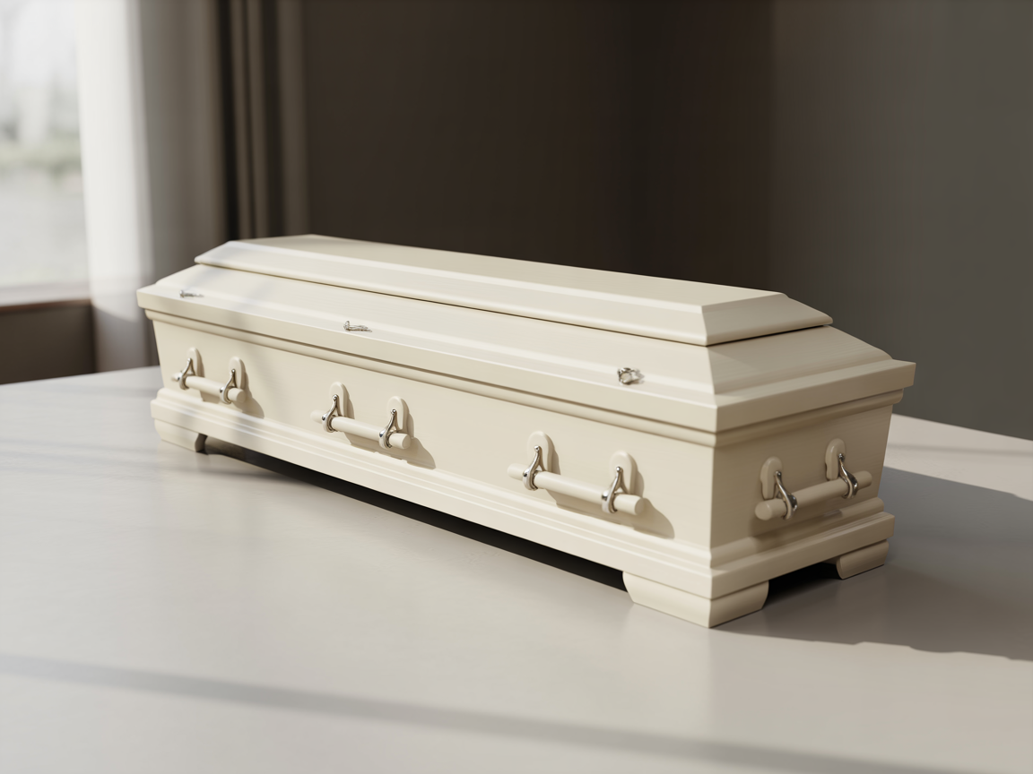 White Simple Coffin