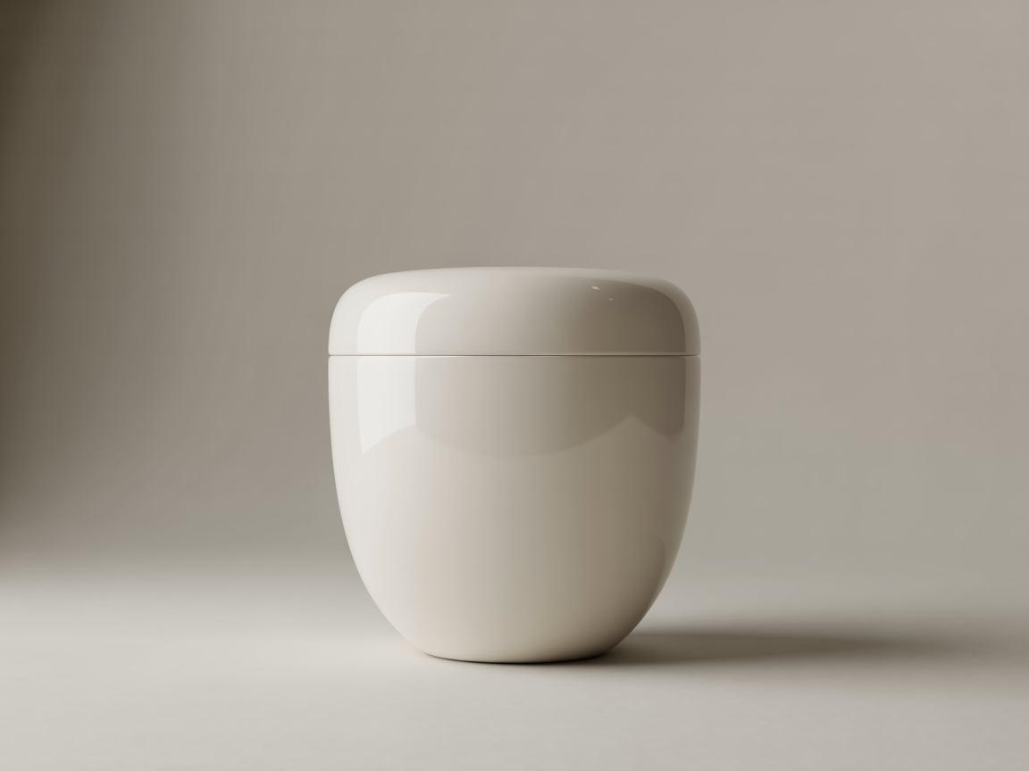 White Ceramic Budget Urn