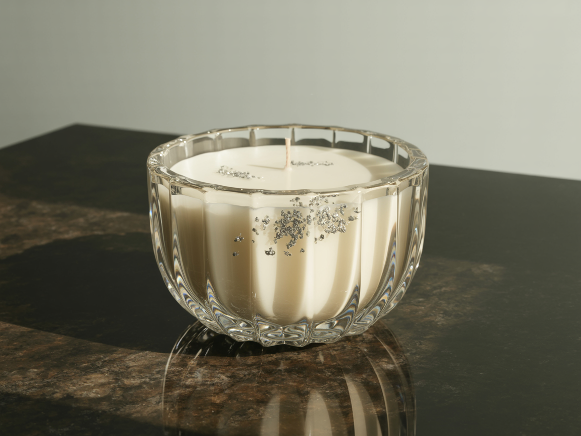 Crystal Silver Memorial Candle