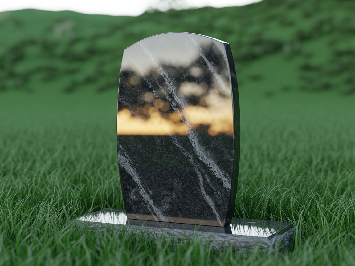 Black Granite Headstone