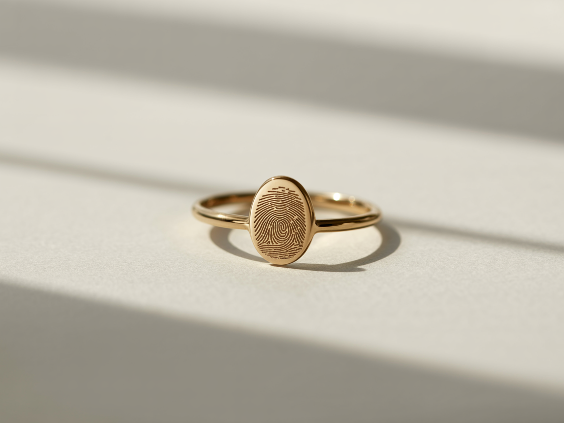 Gold Fingerprint Ring