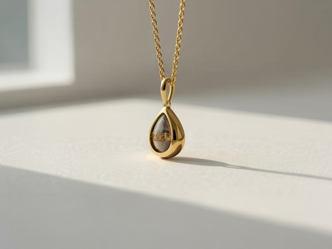 Gold Teardrop Necklace