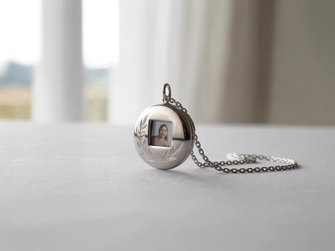Silver Locket Necklace