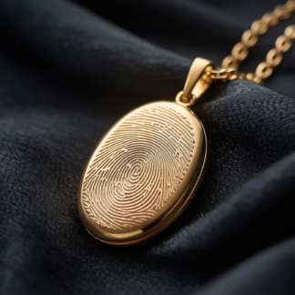 Gold Fingerprint Locket