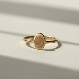 Gold Fingerprint Ring