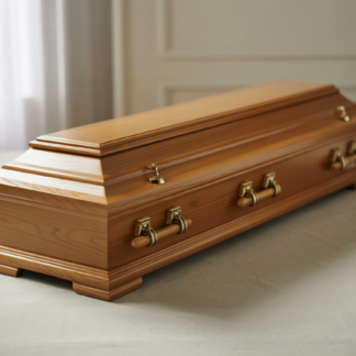 Oak Love You Coffin