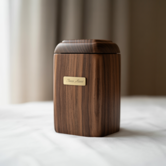 Walnut Pillar Urn